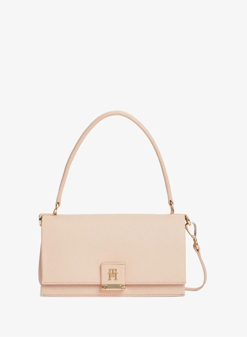 تومي هيلفيغر Monogram Pebble Grain Crossbody Bag